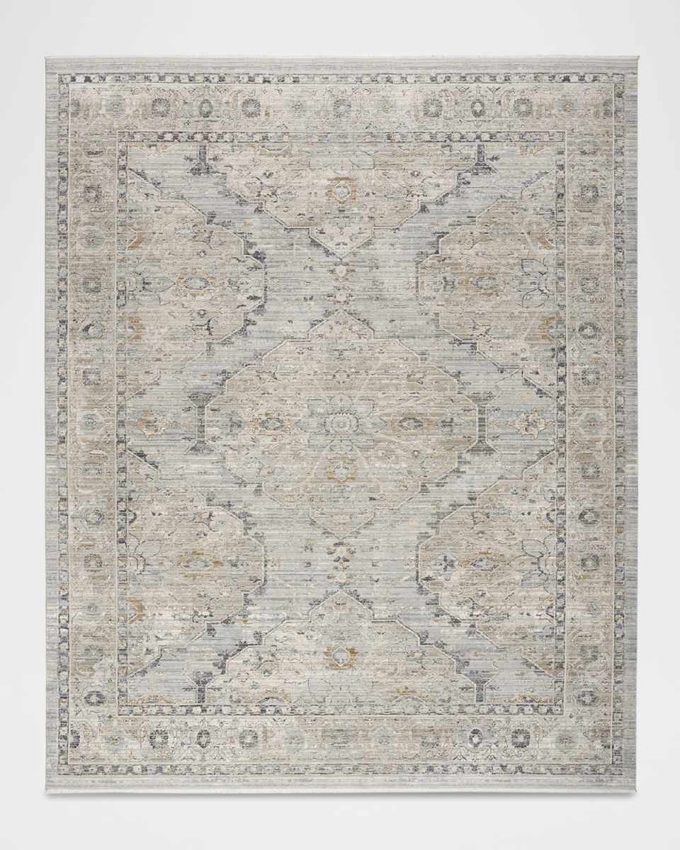 Lynx Light Blue Power-Loomed Rug, 8' x 10'